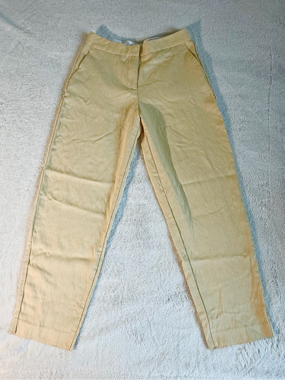 Zara Satin-Look Straight Leg Trousers Light Gold Size S ITEM2697